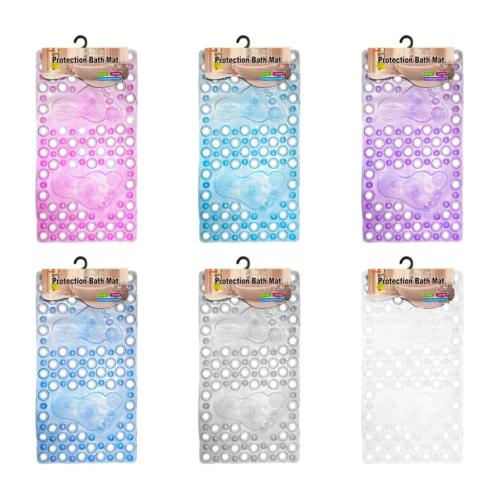 Tapete de plástico para el baño, antiderrapante, rectangular de 63x33cm