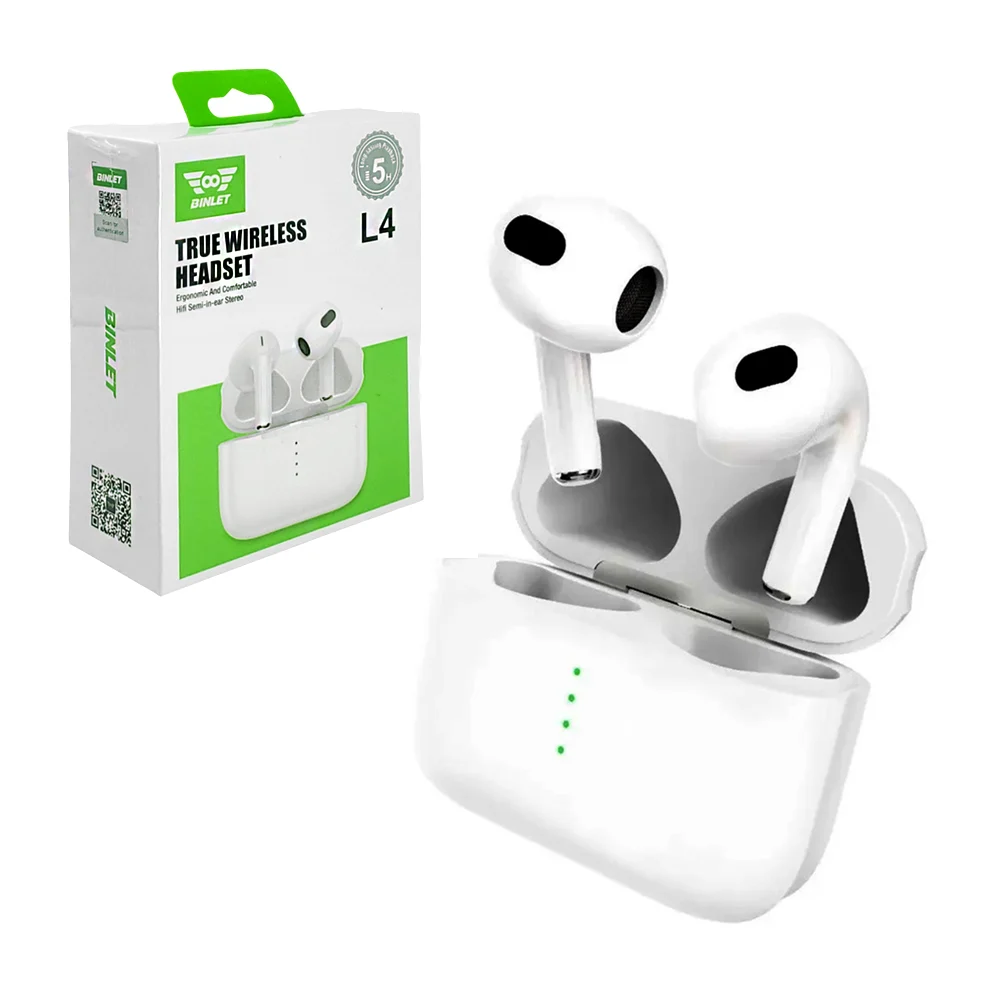 Audífonos inalámbricos, touch con sonido estéreo + estuche de carga / l4