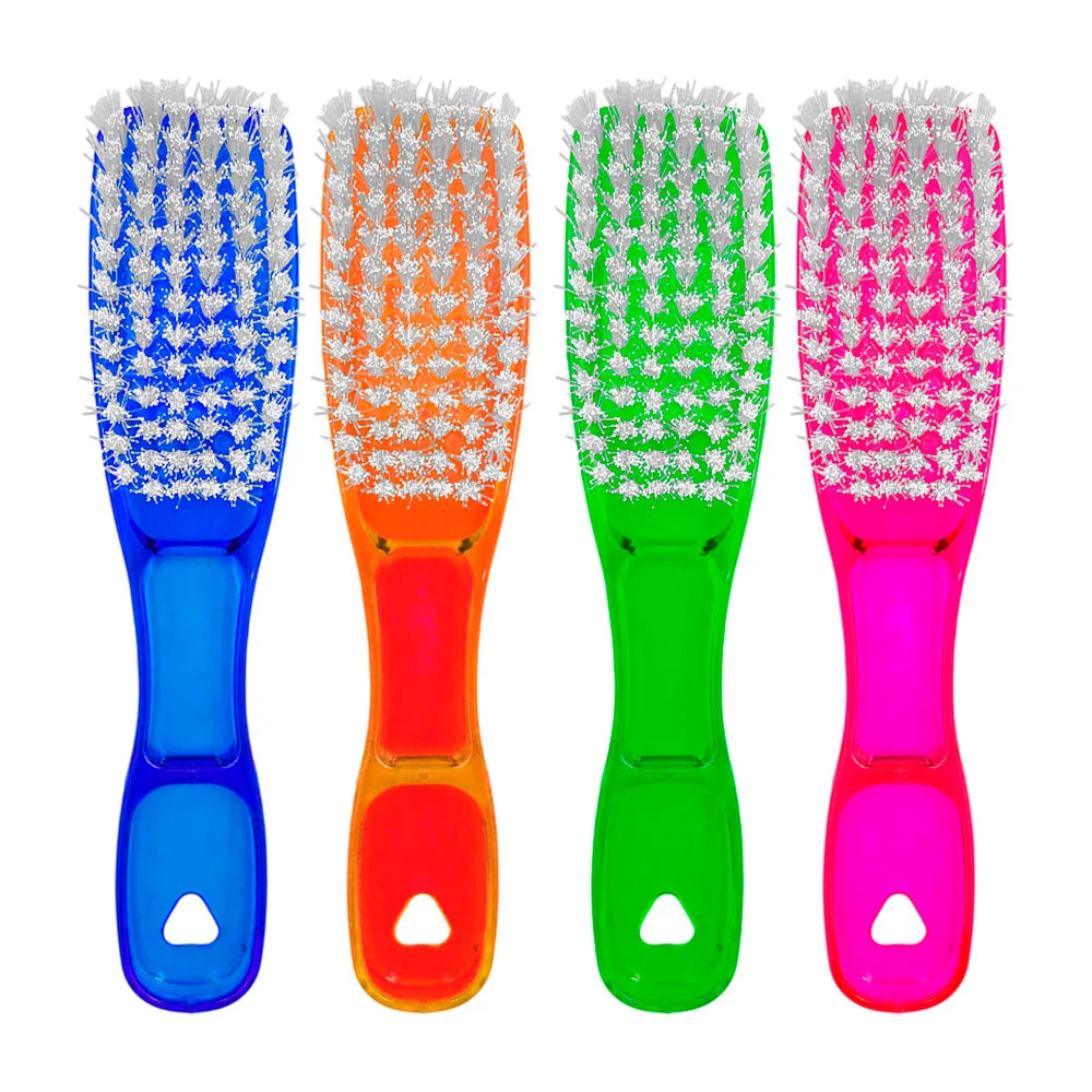 1pz cepillo de plástico transparente para el calzado, 19cm, cerdas resistentes