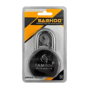 Candado metálico samhoo de gancho corto, 65mm + juego de 3 llaves / s…