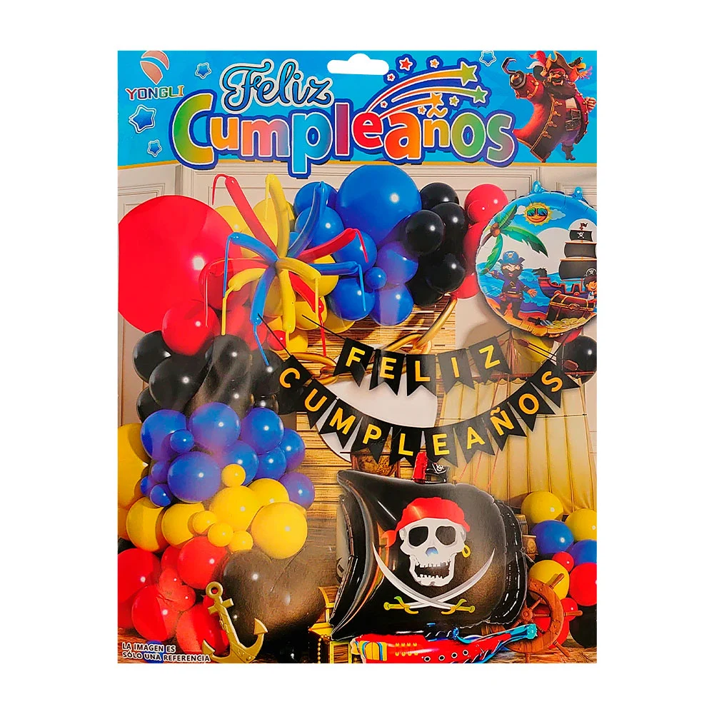 Kit decorativo de fiesta con 45 pcs temática de piratas / ygli-93252