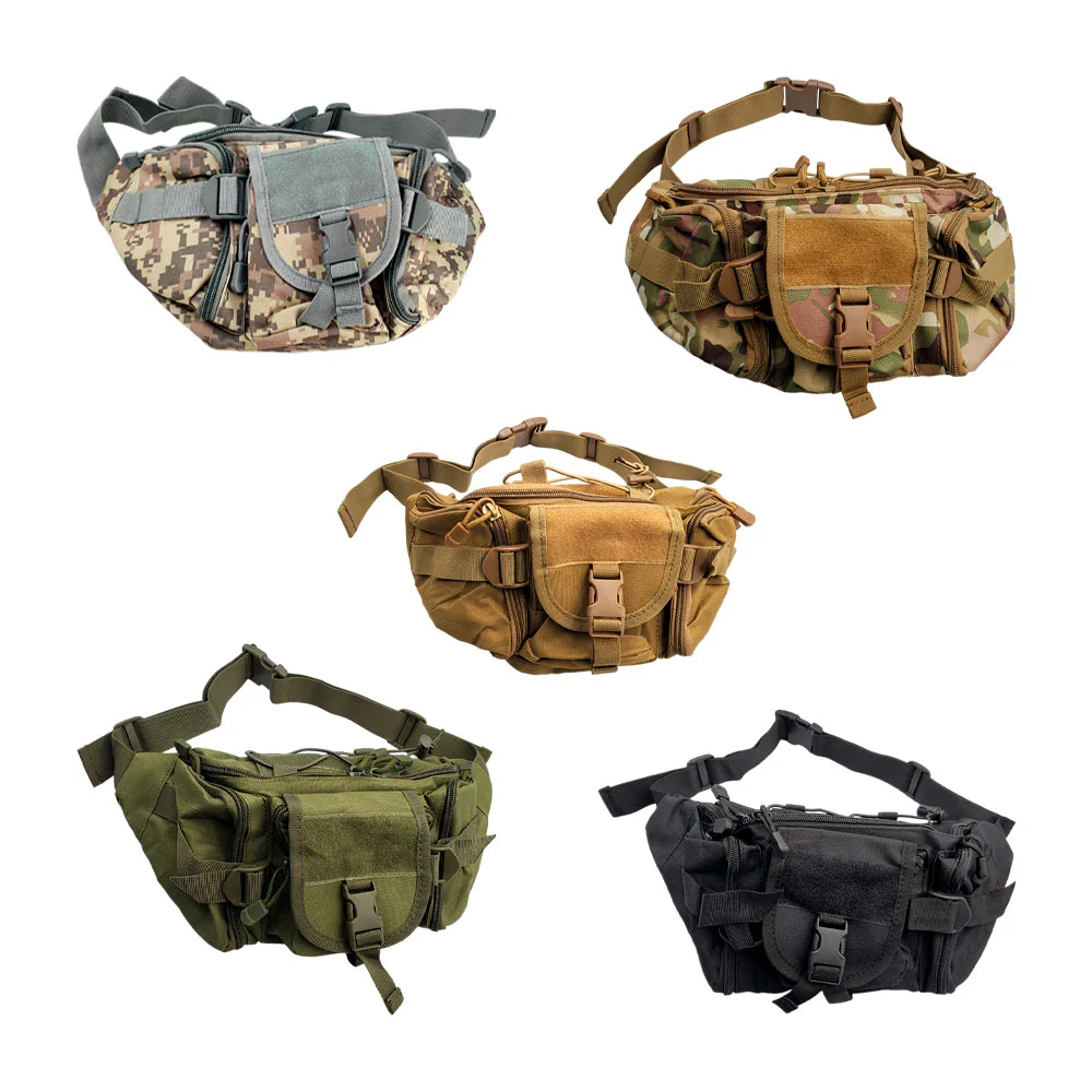 Cangurera riñonera con 5 compartimientos y diseño de camuflaje, variedad