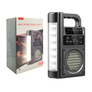 Radio bocina multifuncional, portátil con puerto usb, tf, panel solar…