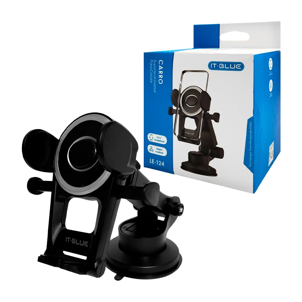 Soporte universal de 2 piezas para celular, con ventosa de seguridad