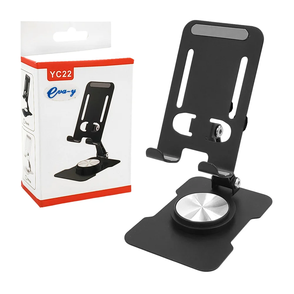 Soporte metálico para el celular, base con giro 360, antideslizante, variedad