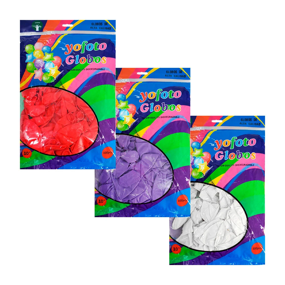 Paquete con 100 globos de latex r29 de 10 pulgadas, variedad de colores