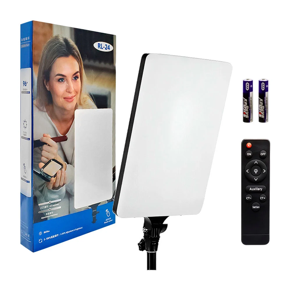 Panel de luz led en forma rectangular 47x28cm + control de brillo y temperatura