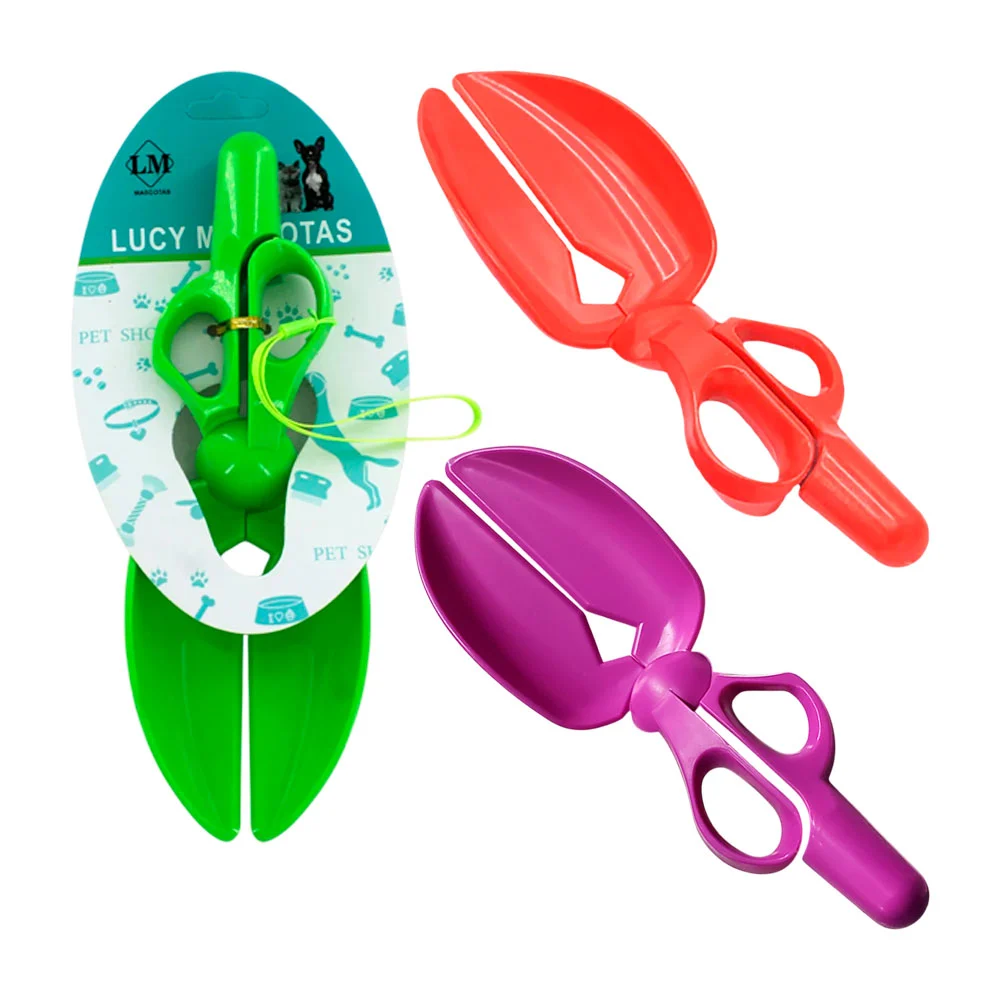 Pinzas - tijeras pala de plástico para heces de arenero, variedad de colores / 917080