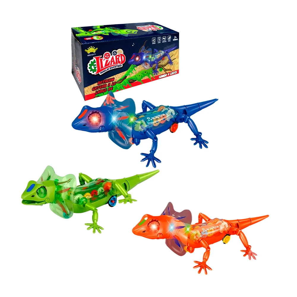 Lagarto armable de juguete con luces y sonido / lizard funny animals / kr212171