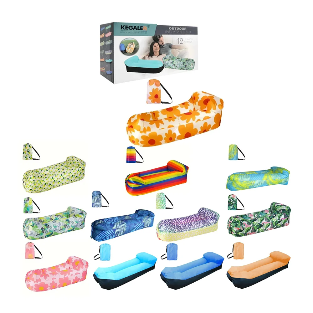 1pza Cama inflable de exterior, con cuerpo de plástico resistente y diseños estampados, variedad de diseños / outdoor inflatable bed / kegaler  / l126-509i