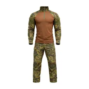 Conjunto táctico militar con playera de manga larga con velcros y 2 b…
