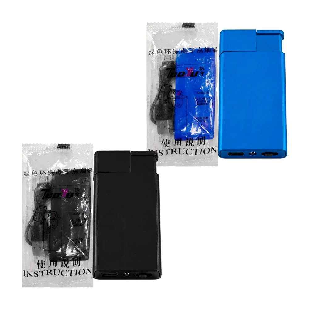 1pza Encendedor liso eléctrico recargable + cable de carga usb - v8 / instruction / tuo yu