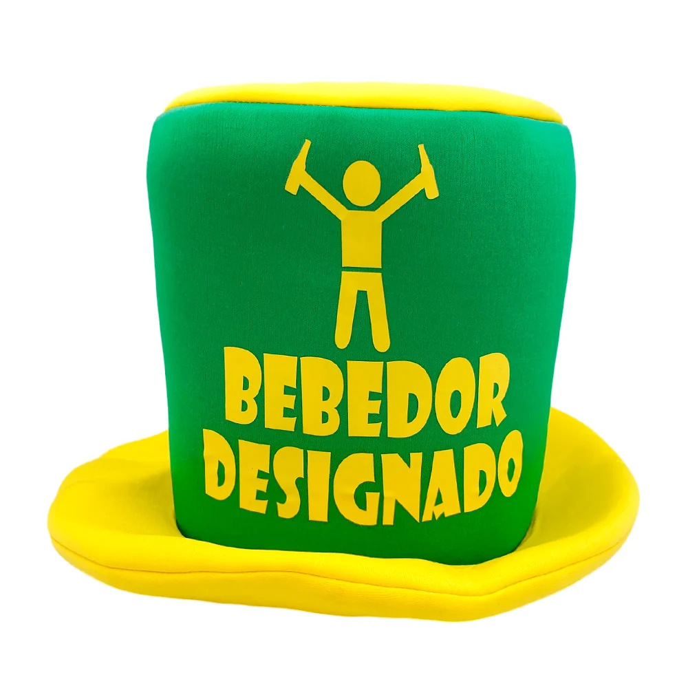 1pza Sombrero grande para fiesta con frase bebedor designado / sbr.bebedor