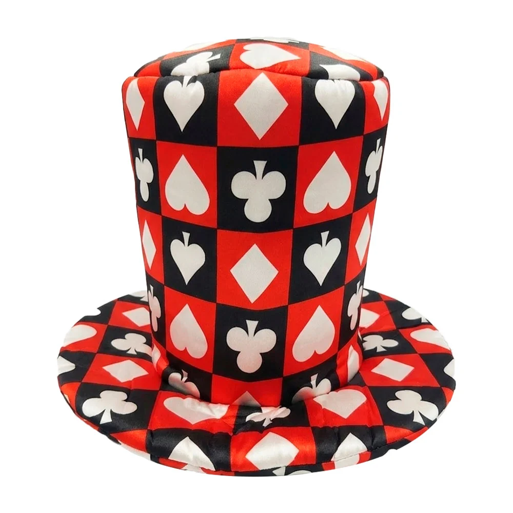 1pza Sombrero grande para fiesta con estampado de poker - baraja / sbr.poker
