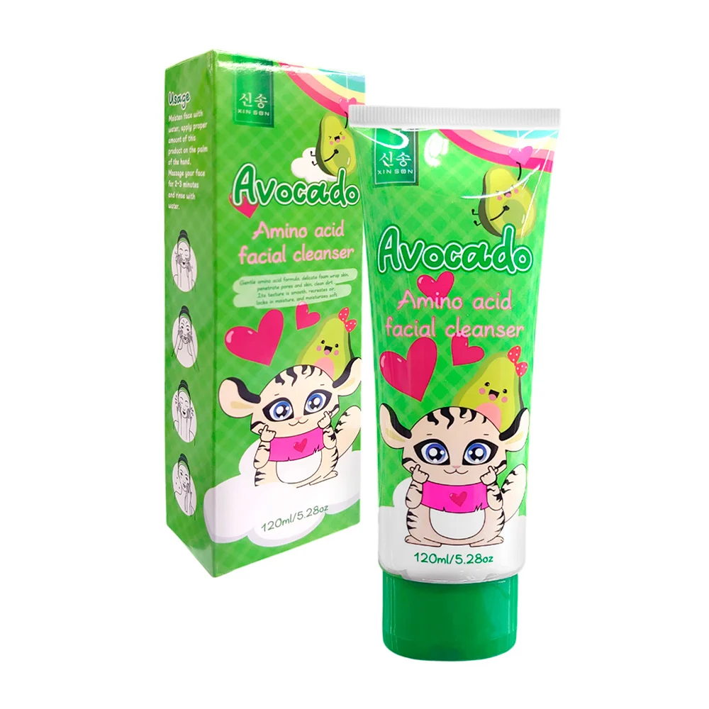 Espuma limpiadora facial con aminoácidos y extracto de aguacate, 120ml / xs-1128
