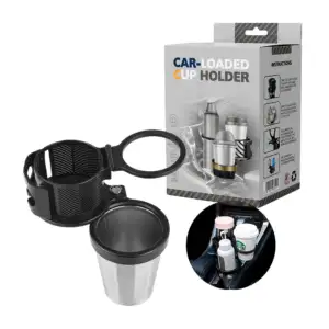 Porta vasos de plástico para 3 bebidas con rotación de 360° + soporte…