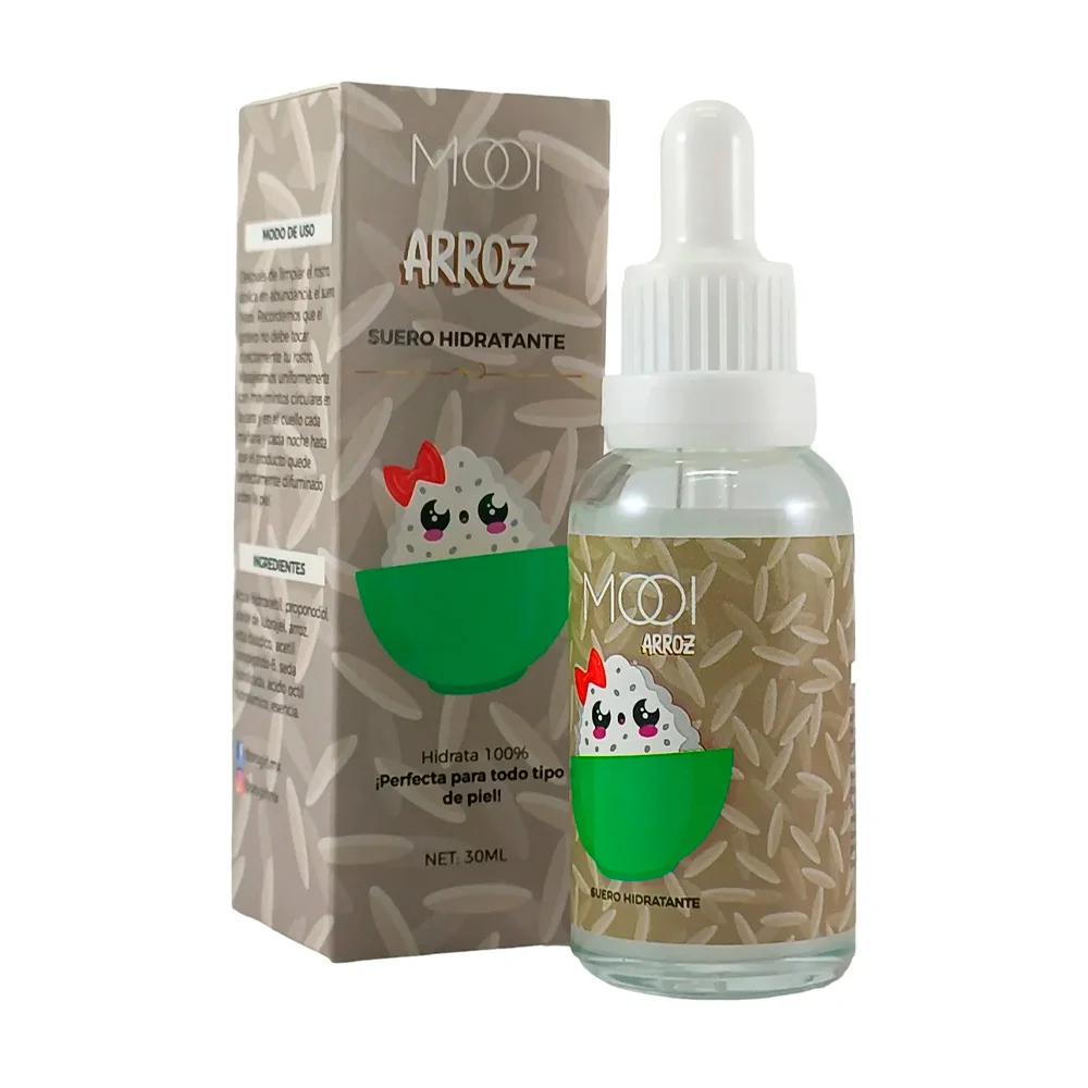 Suero facial hidratante con extracto de arroz, 30ml / mooi / 7501120