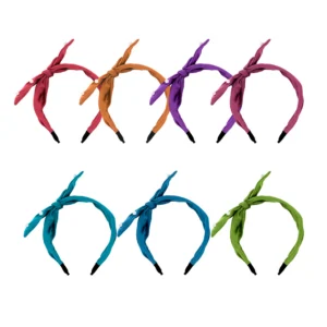 Diadema de tela con listón tipo moño con perlas para el cabello, vari…