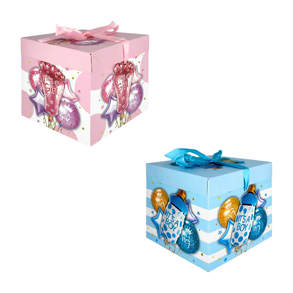 Caja armable de regalo, grande, con listón tipo moño de 22 x 22 x 22 cm, variedad de modelos / lph-323b / lph-318b / lph-317b / lph-324b / X176 / x183